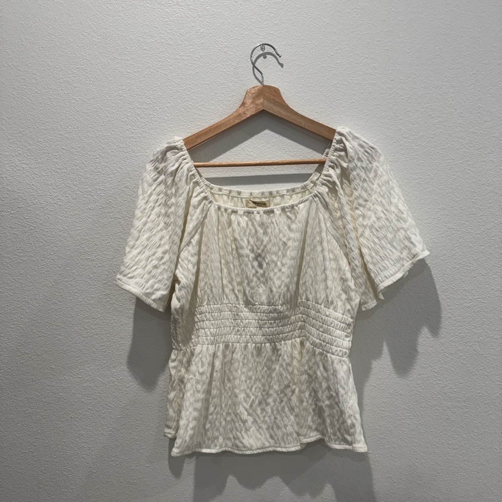 Madewell Cream Women's Top size Large